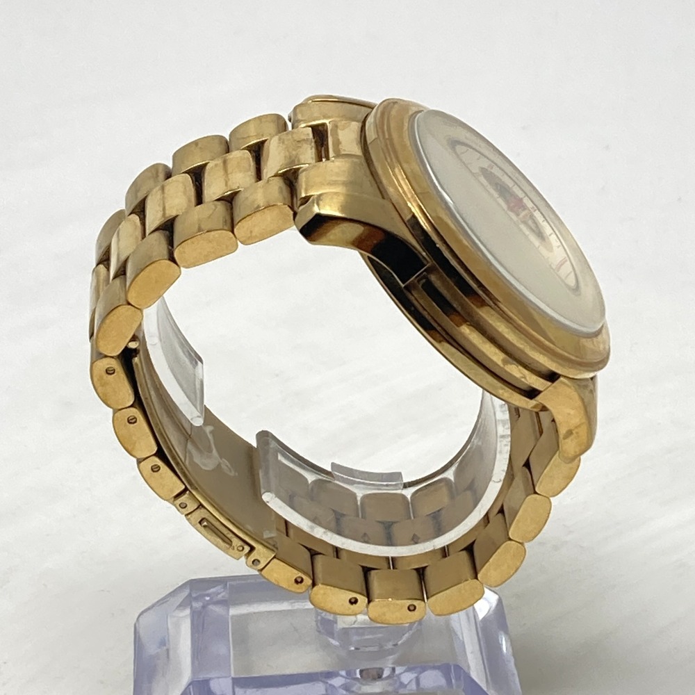 Michael Kors Watch Men 45mm Gold Tone Date World Time MK5960 100M New Battery 7" - Picture 9 of 15